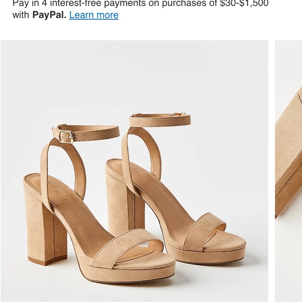 LOFT Ankle Strap Block Heels